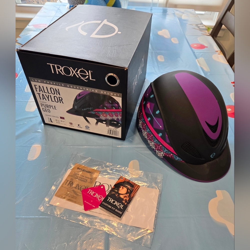 Troxel Fallon Taylor Purple Geo Equestrian Helmet